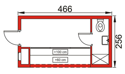 Trafika (sa WC-om) P3 - tlocrt